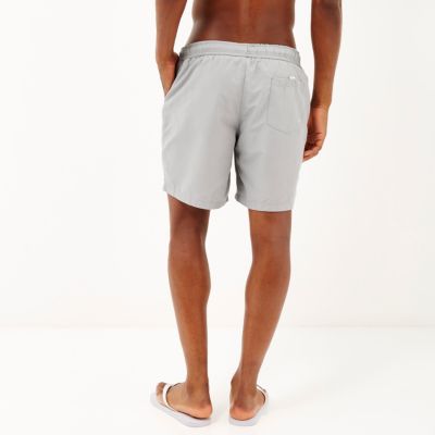 Grey drawstring swim shorts